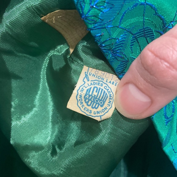 💚SOLD💚Vintage 1955-1963 Union label satin cocktail dress - Picture 4 of 14